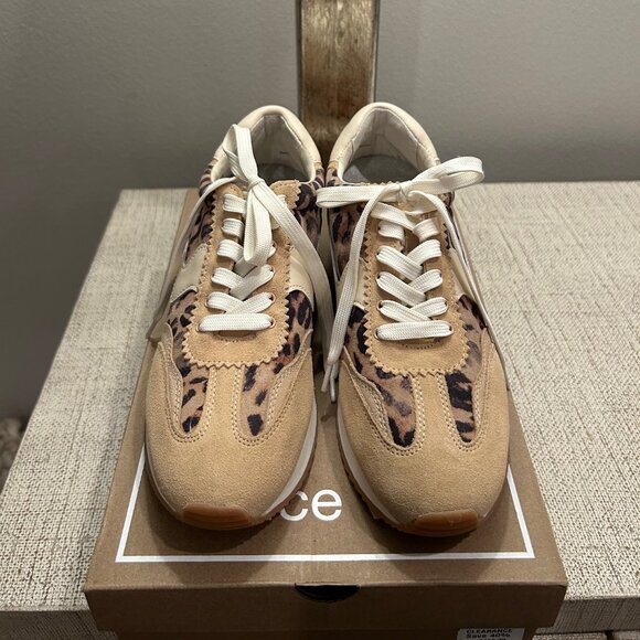 Dolce Vita B.ntcd Leopard Sneakers in Light Suede - Picture 1 of 8